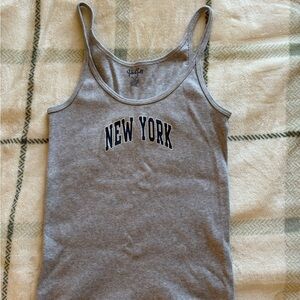 Brandy Melville Gray New York Tank Top